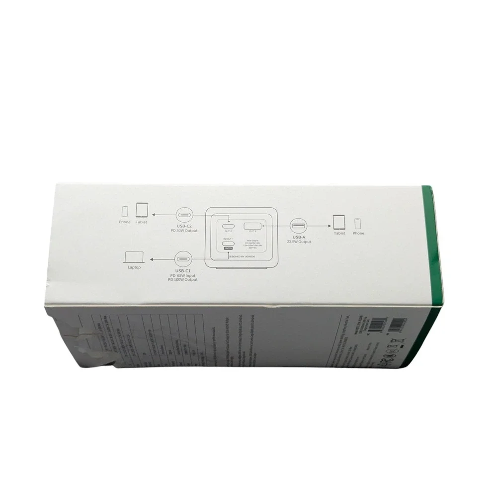 Oo6Ux UGREEN - Nexode 130W 20000mAh Fast Charge Power Bank wi/ Smart TFT Display